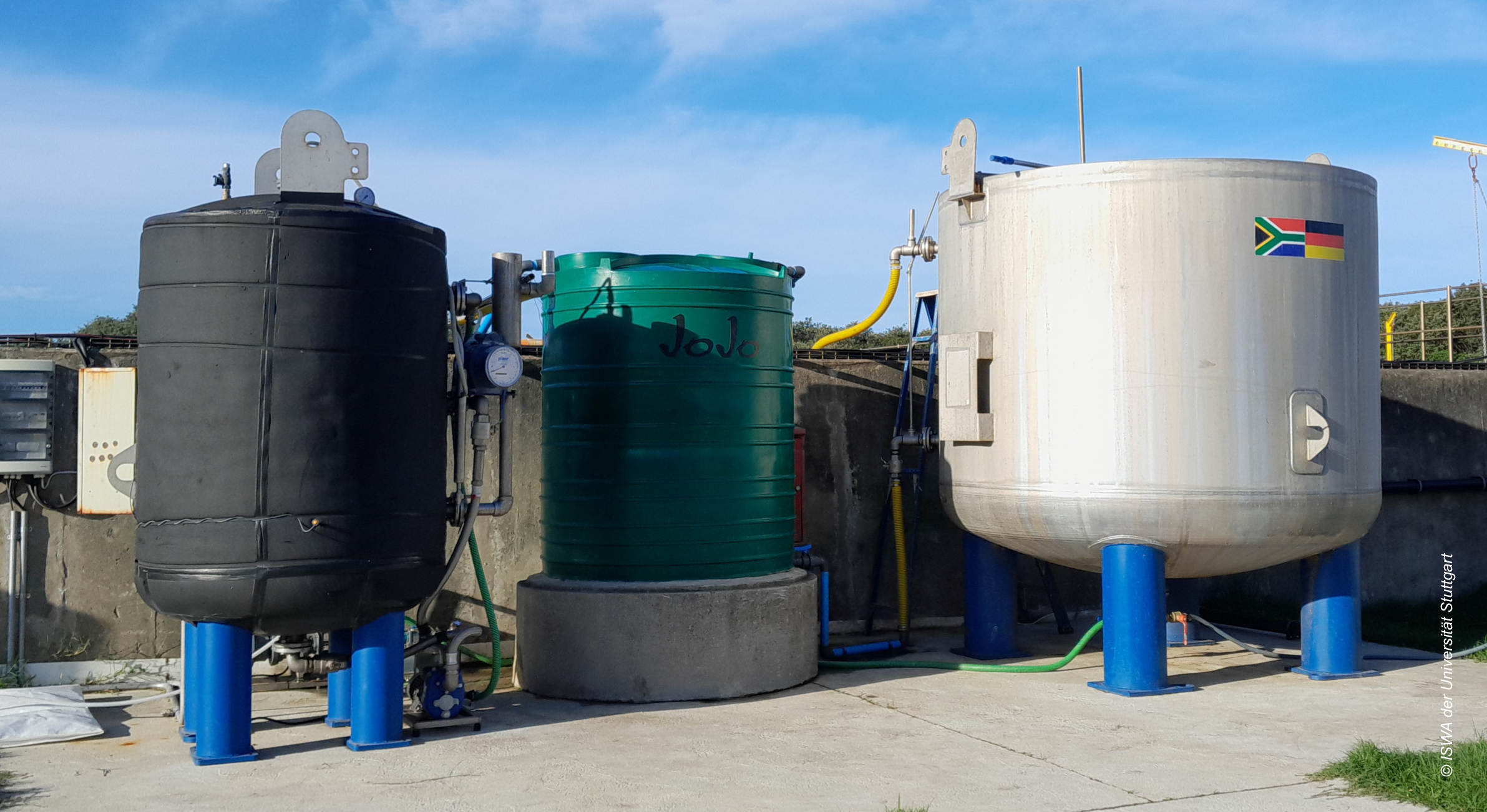 Impressions from the biogas training, including participants, the pilot plant and live biogas demonstration. © ISWA University of Stuttgart